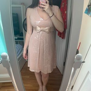 Betsey Johnson Sequined Blush Dress